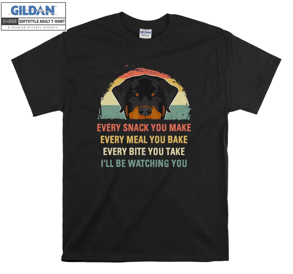 Inktee Store - Rottweiler Vneck Shirt I'Ll Be Watching You T- Image