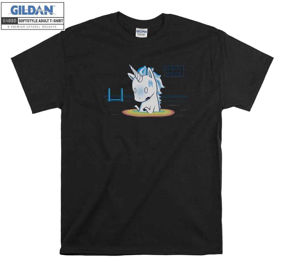 Inktee Store - Unicorn Don'T Pee In The Pool Funny Graphic -Shirt Image
