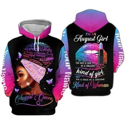 Custom Personalized Birthday August Girl Style 12 Pullover 3D Hoodie