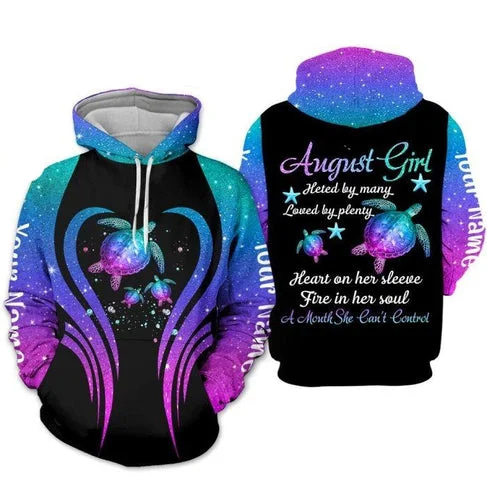 Custom Personalized Birthday August Girl Style 3 Pullover 3D Hoodie