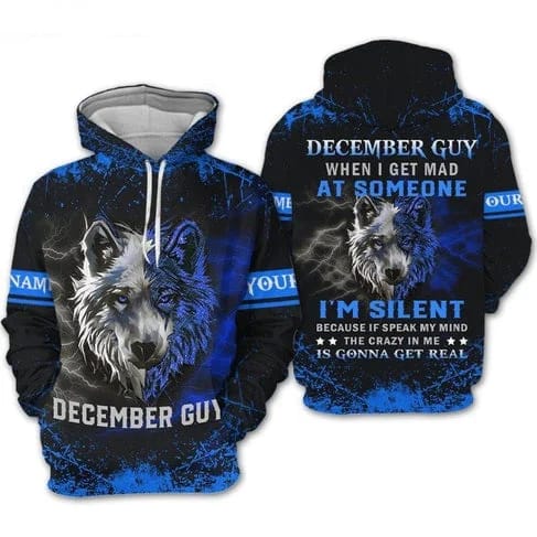 Custom Personalized Birthday December Guy Style 5 Pullover 3D Hoodie