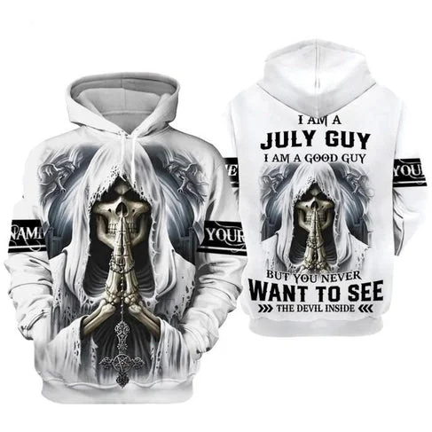Custom Personalized Birthday July Guy Style 6 Pullover 3D Hoodie