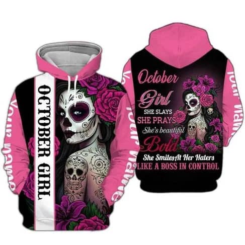 Custom Personalized Birthday October Girl Style 5 Pullover 3D Hoodie