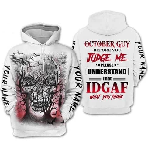Custom Personalized Birthday October Guy Style 4 Pullover 3D Hoodie