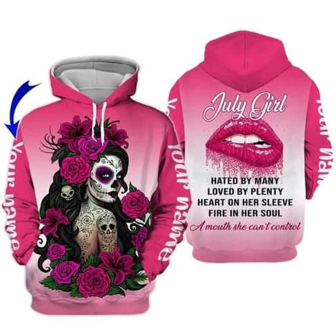 Personalized Birthday July Girl Style 6 Pullover 3D Hoodie