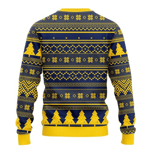 Inktee Store - Ncaa Michigan Wolverines Skull Flower Christmas Ugly Christmas Sweater Image
