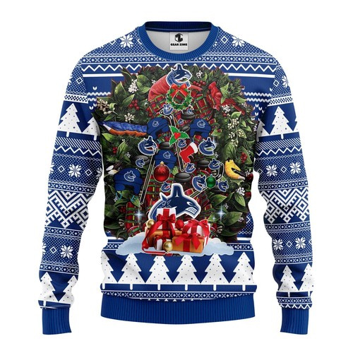 Nhl Vancouver Canucks Tree Christmas Ugly Sweater
