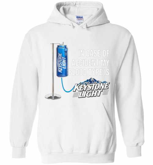 Inktee Store - In Case Of Accident My Blood Type Is Keystone Light Hoodies Image