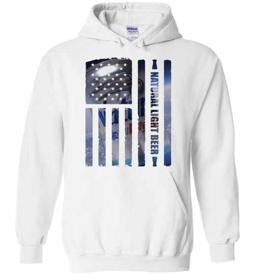 Inktee Store - Natural Light Beer American Flag Independence Day 4Th Of July Hoodies Image