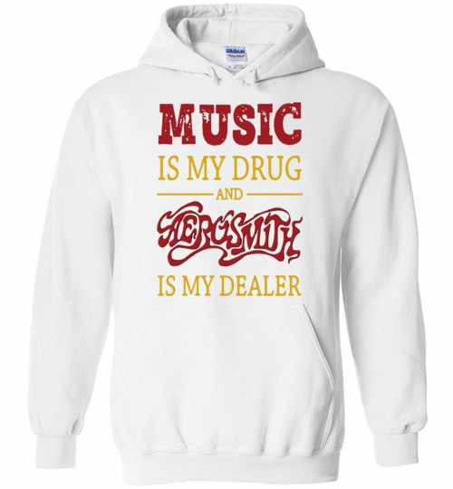 Inktee Store - Aerosmith Rocks And Music Is My Drug Hoodies Image