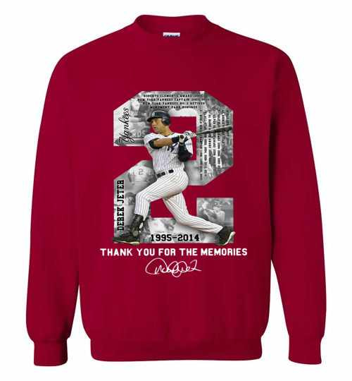 Inktee Store - New York Yankees Derek Jeter 1995-2014 Thank You For The Sweatshirt Image