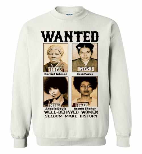 Inktee Store - Wanted 11169 Harriet Tubman 7053 Rosa Parks 101970 Angela Sweatshirt Image