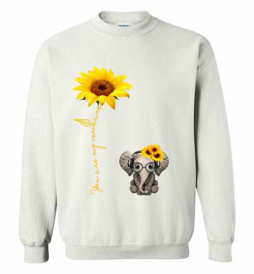 Inktee Store - You Are My Sunshine Hippie Sunflower Elephant Sweatshirt Image