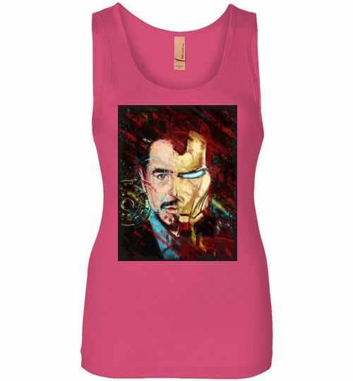 Inktee Store - Tony Stark Iron Man Womens Jersey Tank Top Image