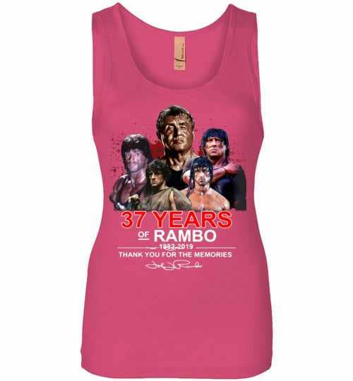 Inktee Store - 37Th Years Of Rambo 1982-2019 Thank You For The Womens Jersey Tank Top Image