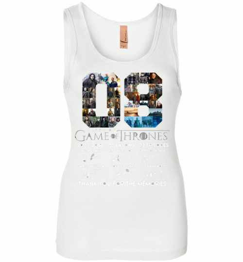 Inktee Store - 08Th Years Of Game Of Thrones 08 Seasons Womens Jersey Tank Top Image