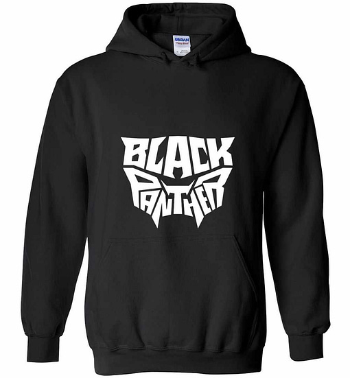 Inktee Store - Black Panther Head Typography Graphic Hoodie Image