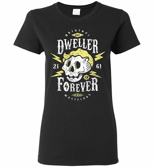 Inktee Store - Dweller Forever Original Wasteland Vault Est. 2161 Fallout Women'S T-Shirt Image