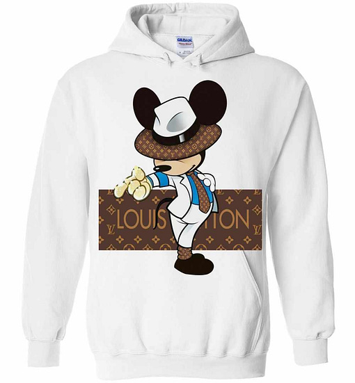 Louis Vuitton Brown Mickey Mouse Pullover 3D Hoodie - Inktee Store