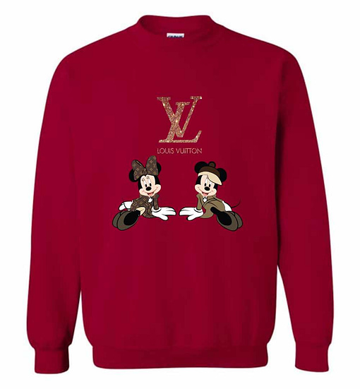 Inktee Store - Mickey Louis Vuitton Minnie Sweatshirt Image