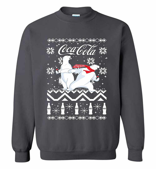 Inktee Store - Coca-Cola Ugly Polar Bear Slide Sweatshirt Image