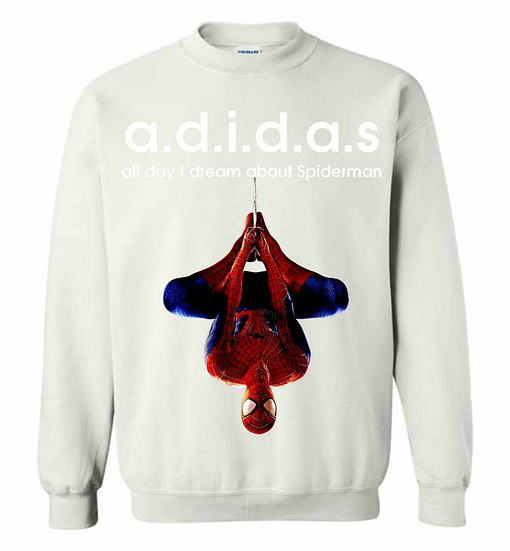 Inktee Store - Adidas All Day I Dream About Spiderman Sweatshirt Image