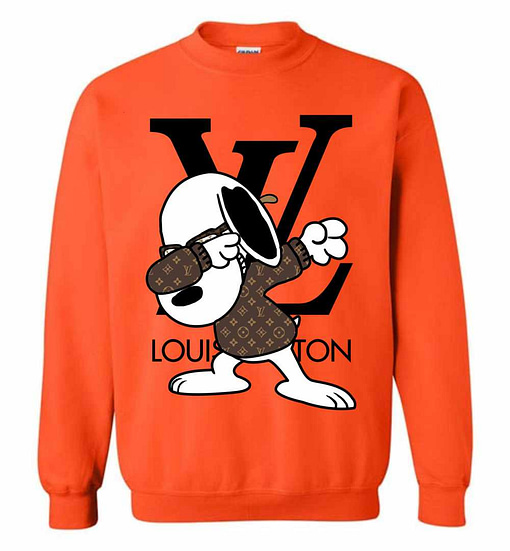 Inktee Store - Snoopy Louis Vuitton Dabbing Sweatshirt Image