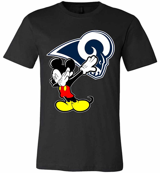 Inktee Store - Mickey Mouse Dabbing Los Angeles Rams Premium T-Shirt Image