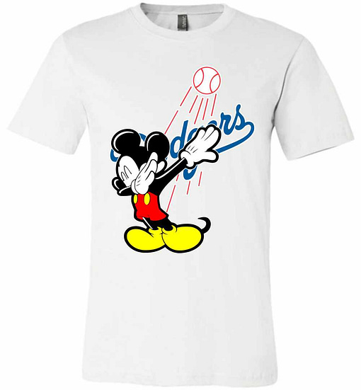 Inktee Store - Mickey Mouse Dabbing Los Angeles Dodgers Premium T-Shirt Image