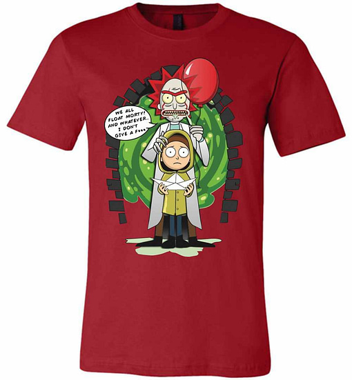 Inktee Store - It Pennywise Sanchez We All Float Rick And Morty Stephen King Premium T-Shirt Image