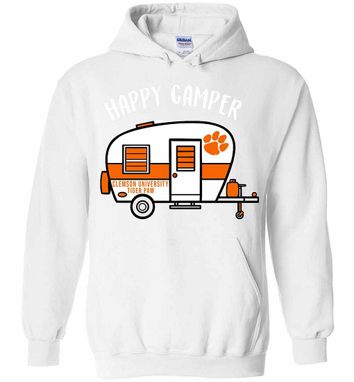 Inktee Store - Clemson University Tiger Paw Happy Camper Hoodies Image