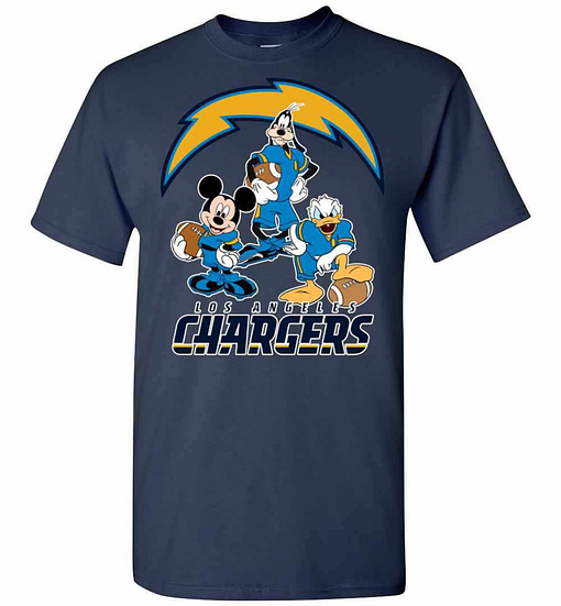 Inktee Store - Mickey Donald Goofy The Three Los Angeles Chargers Men'S T-Shirt Image