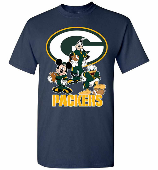 Inktee Store - Mickey Donald Goofy The Three Green Bay Packers Football Men'S T-Shirt Image