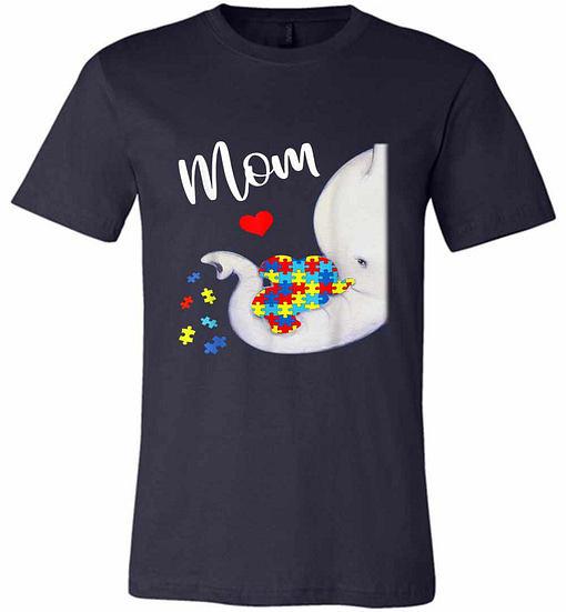 Inktee Store - Autism Awareness Autism Elephant Mom Cute Gifts Premium T-Shirt Image
