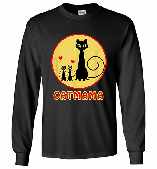Inktee Store - Cat Mama Lovely Gift For Mom Mothers Day Long Sleeve T-Shirt Image