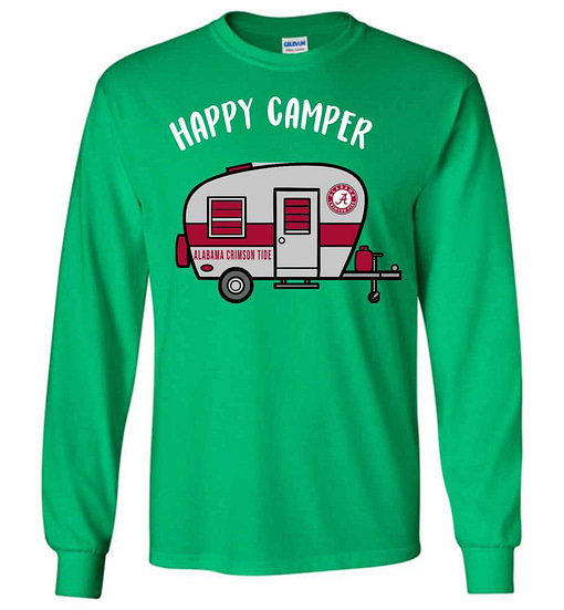 Inktee Store - Alabama Crimson Tide Happy Camper Long Sleeve T-Shirt Image