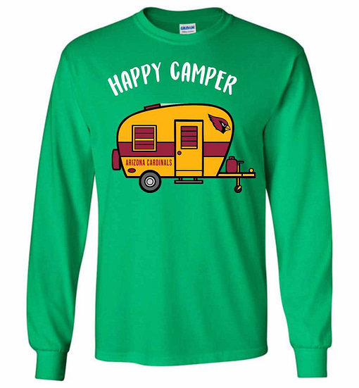 Inktee Store - Arizona Cardinals Happy Camper Long Sleeve T-Shirt Image