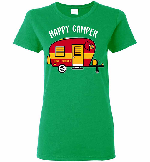 Inktee Store - Louisville Cardinals Happy Camper Women'S T-Shirt Image