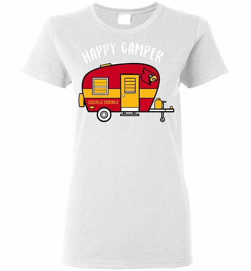 Inktee Store - Louisville Cardinals Happy Camper Women'S T-Shirt Image