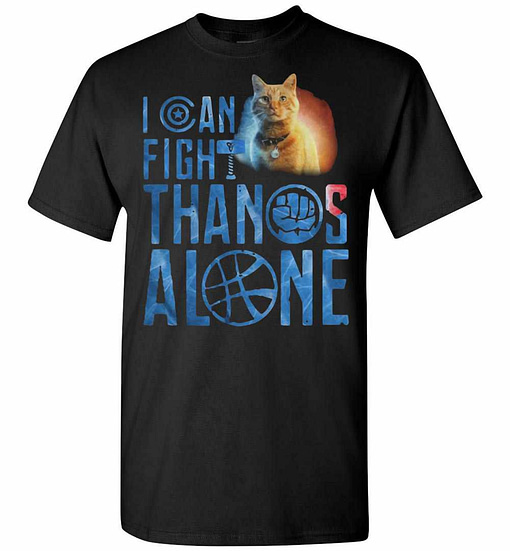 Inktee Store - Cat Goose I Can Fight Thanos Alone Men'S T-Shirt Image