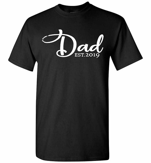 Inktee Store - Nice Dad Est 2019 First Time Fathers Day Men'S T-Shirt Image