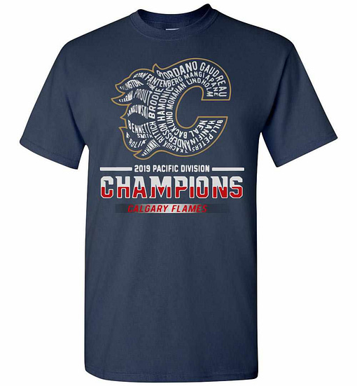 Inktee Store - 2019 Pacific Division Champions Calgary Flames Men'S T-Shirt Image