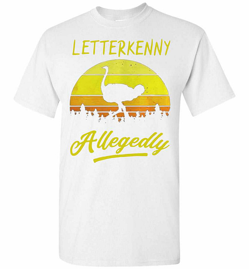 Inktee Store - Retro Ostrich Letterkenny Allegedly Men'S T-Shirt Image