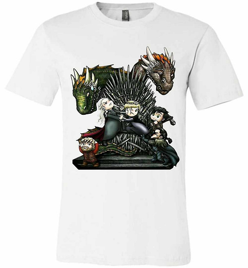 Inktee Store - Game Of Thrones Daenerys Targaryen Rhaegal And Premium T-Shirt Image