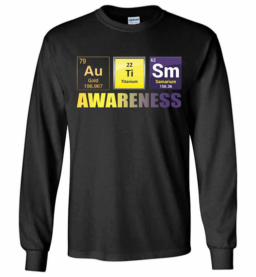 Inktee Store - Autism Awareness Elements Gift Long Sleeve T-Shirt Image