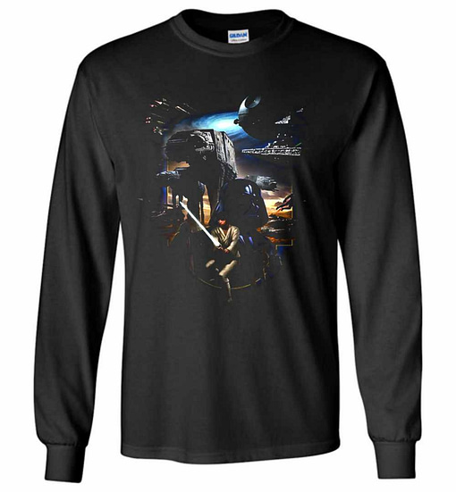 Inktee Store - Star War The Battle Ship Long Sleeve T-Shirt Image