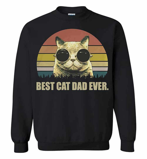 Inktee Store - Vintage Best Cat Dad Ever Sweatshirt Image
