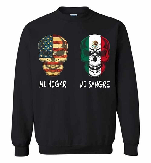 Inktee Store - American Flag Skull Mi Hogar Sweatshirt Image