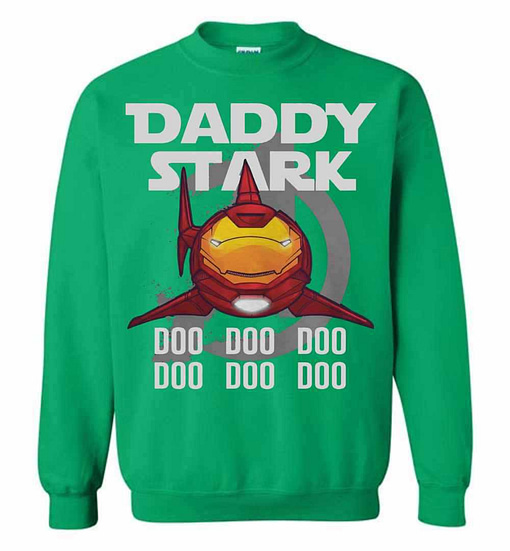 Inktee Store - Avengers Iron Man Daddy Stark Shark Doo Doo Doo Doo Doo Doo Sweatshirt Image