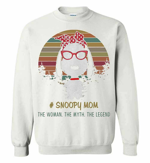 Inktee Store - Snoopy Mom The Woman The Myth The Legend Vintage Sweatshirt Image